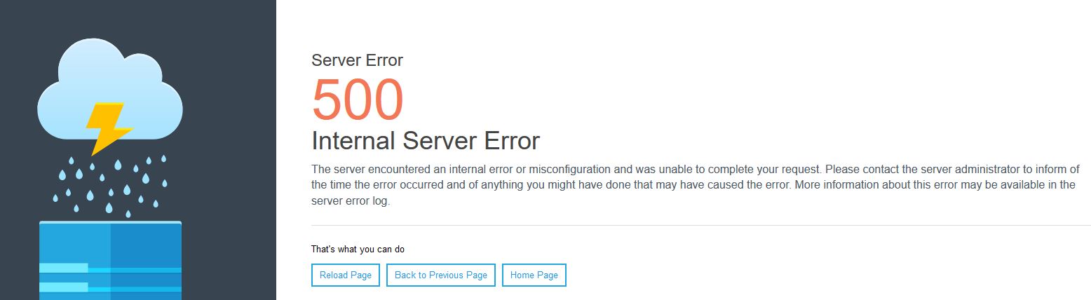 Apache 500 Internal Server Error Apache 500 Internal Server Error